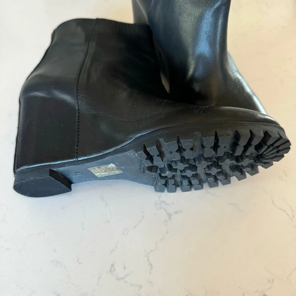 MiniMarket Wedge Ankle Boots in Black leather Size: 41 EU/ 10 US - Picture 4 of 6